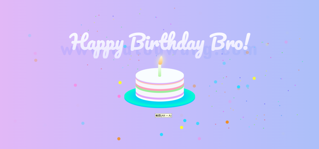生日蛋糕蜡烛烟花动画特效-校园博客
